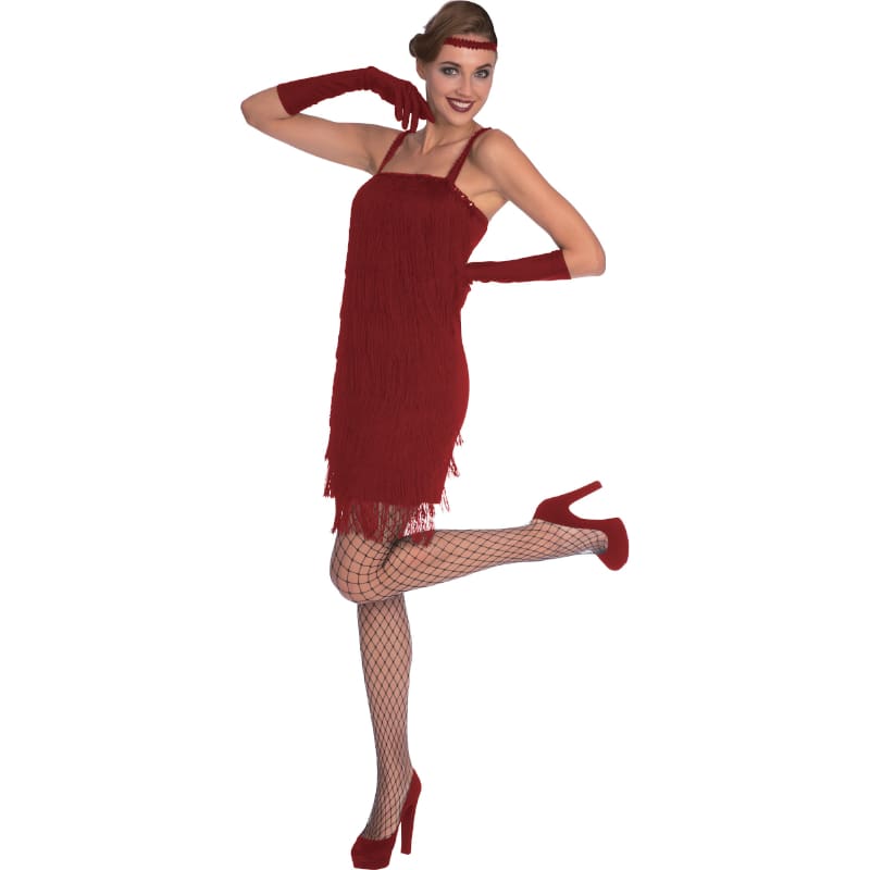 Costume Adult Flapper Red 10-12