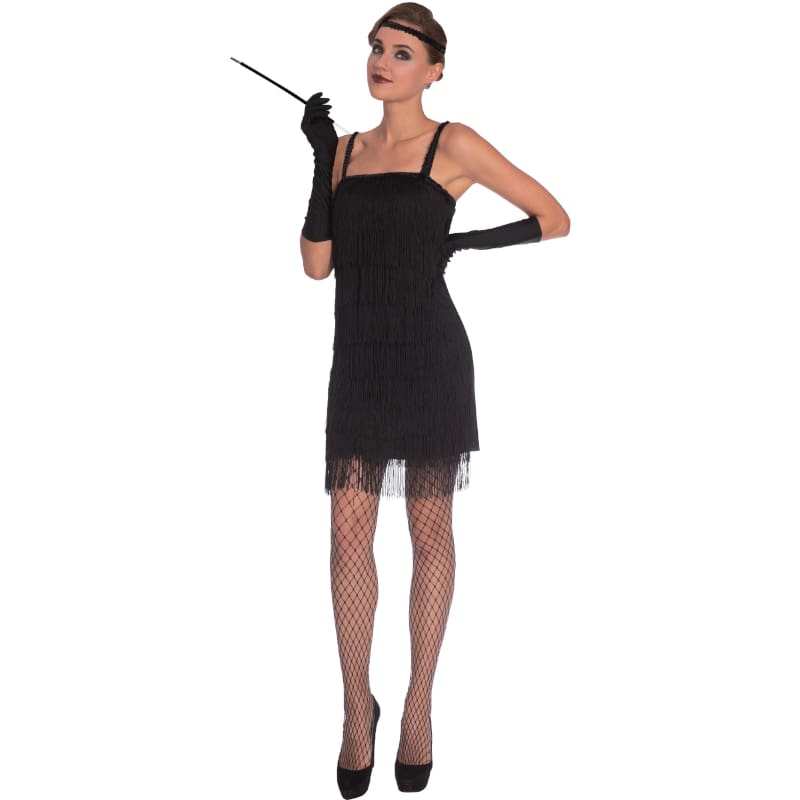 Costume Adult Flapper Black 10-12