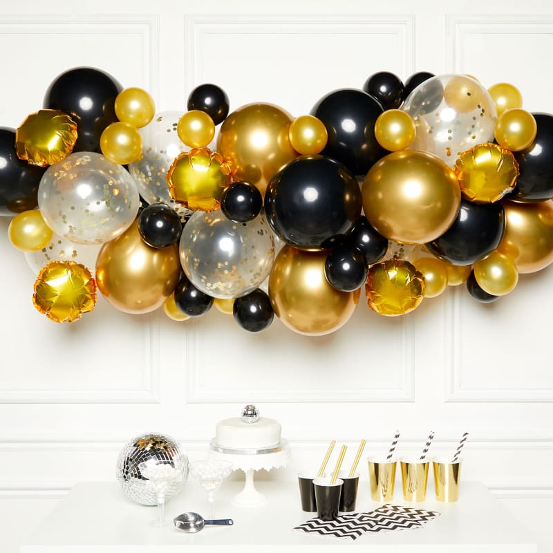 Balloon Garland Kit Black Gold 66 Balloo