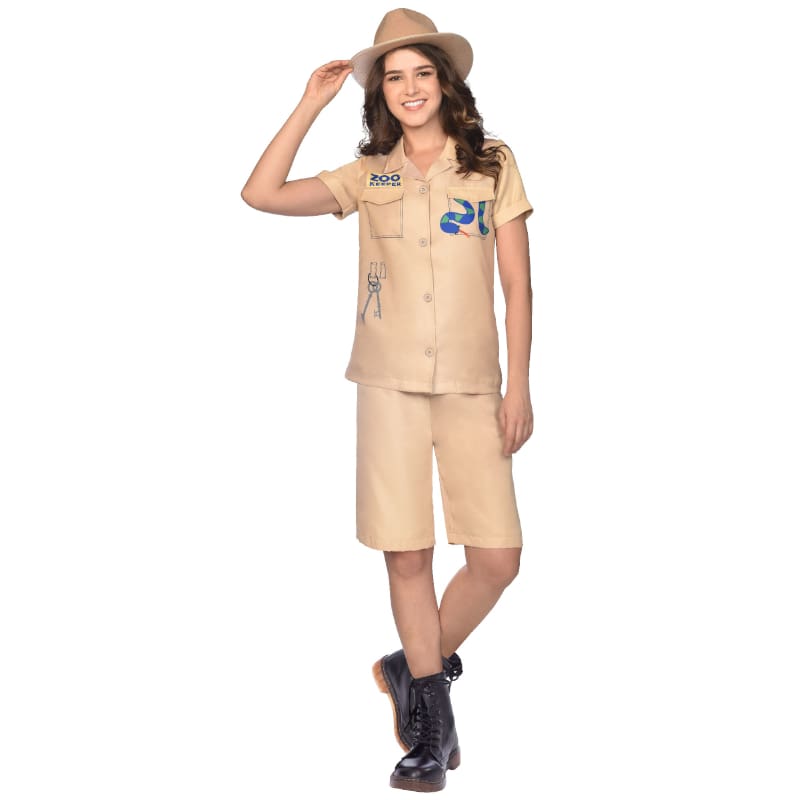 Costume Adult Zoo Keeper Lady 10-12