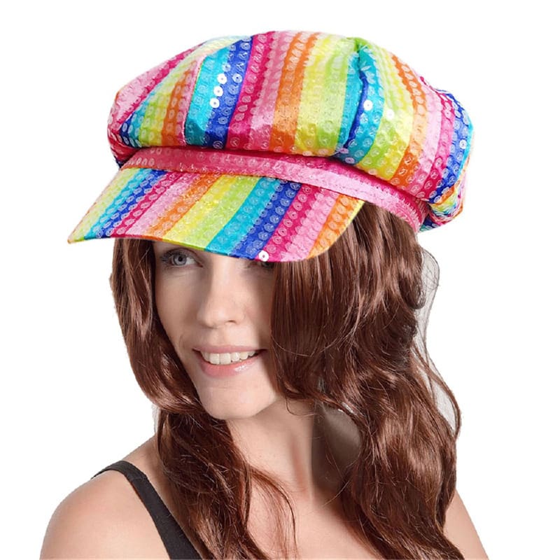 Hat Rainbow Sequins