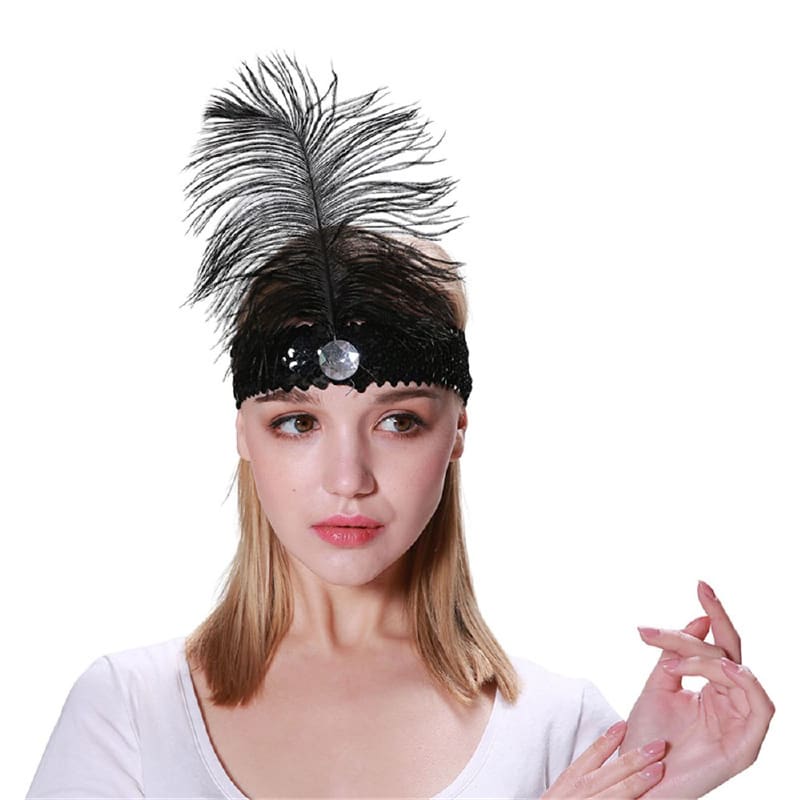 Head Band Flapper Black