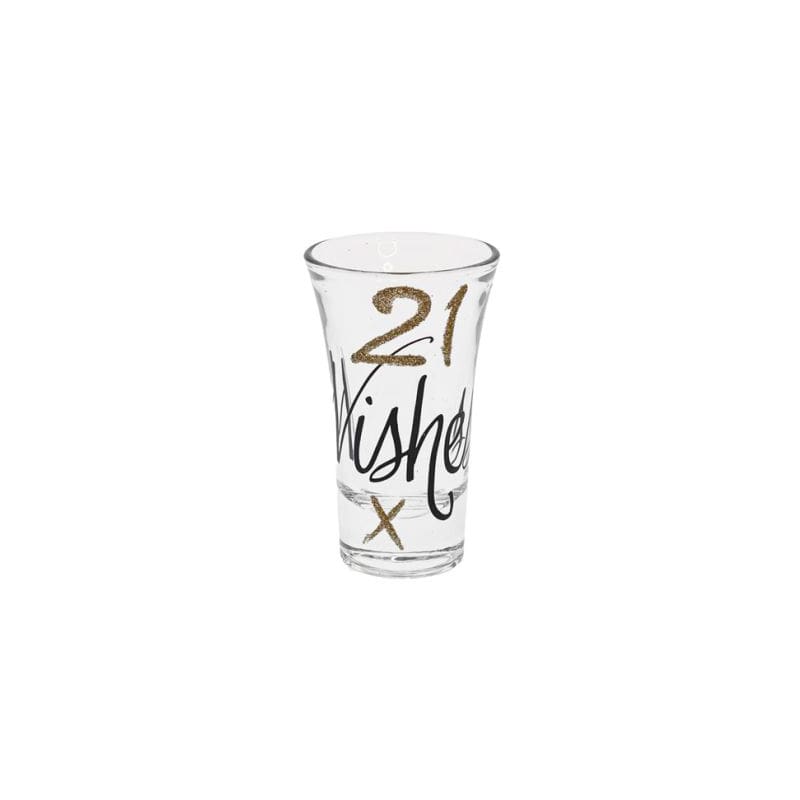 Shot Glass 21 Wishes Gold