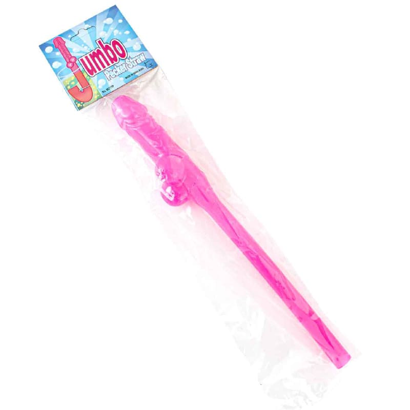 Straws Willie Jumbo Pink 28cm