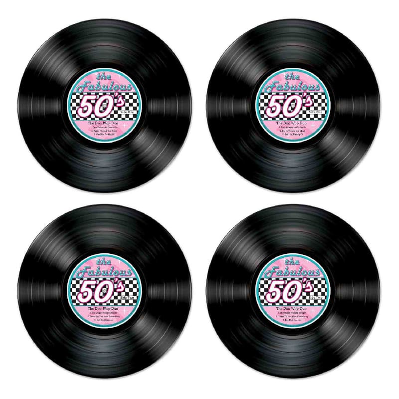Cutout 50's Records 34cm Pk4