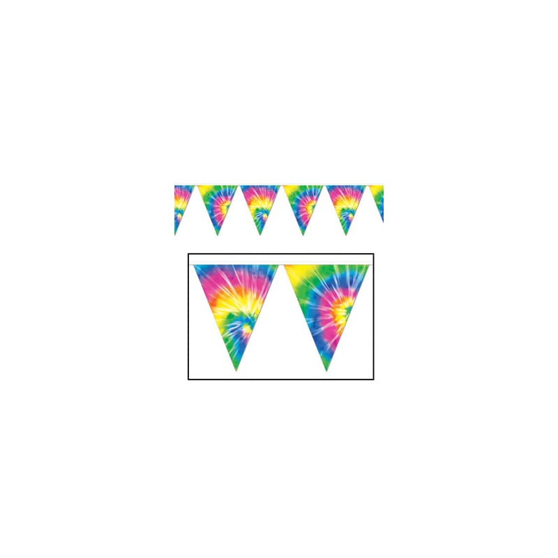 Flag Bunting Hippie Tie Dye 3.6m