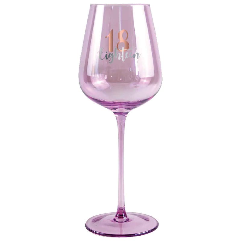 Wine Glass 18 Coloured Rose Gold Decal