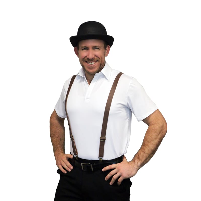 Suspenders Brown Leather LookOktoberfest