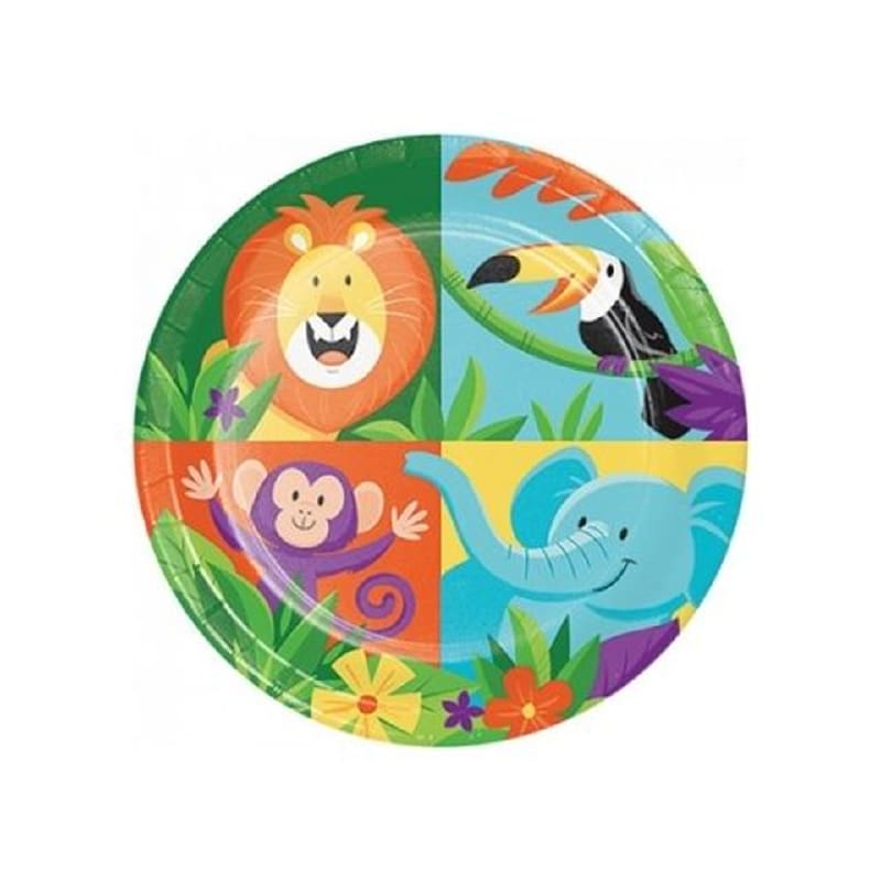 Jungle Safari Plates Lunch Pk8 NLA