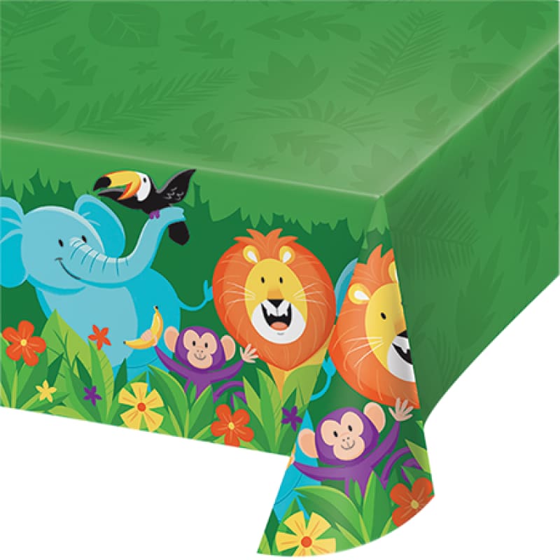 Jungle Safari Tablecloth Rect Plastic