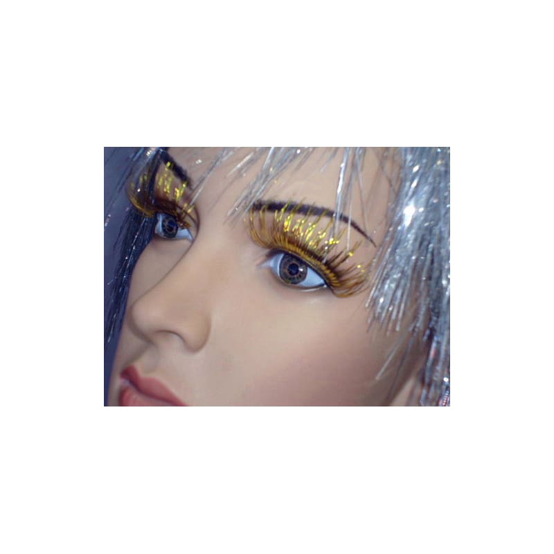 Eyelashes Dramatic Gold Tinsel