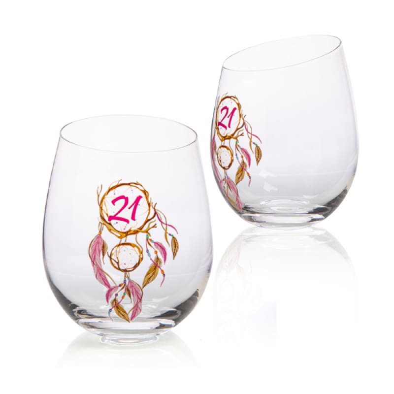 Wine Glass Stemless 21 Dream Catcher