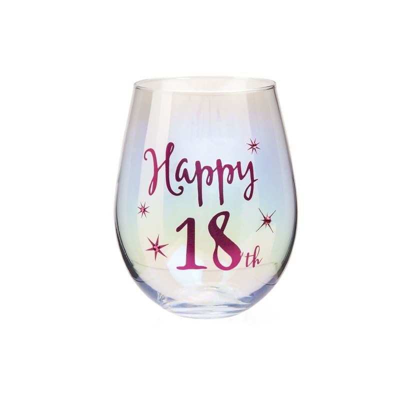 Wine Glass Stemless 18 Iridescent NLA