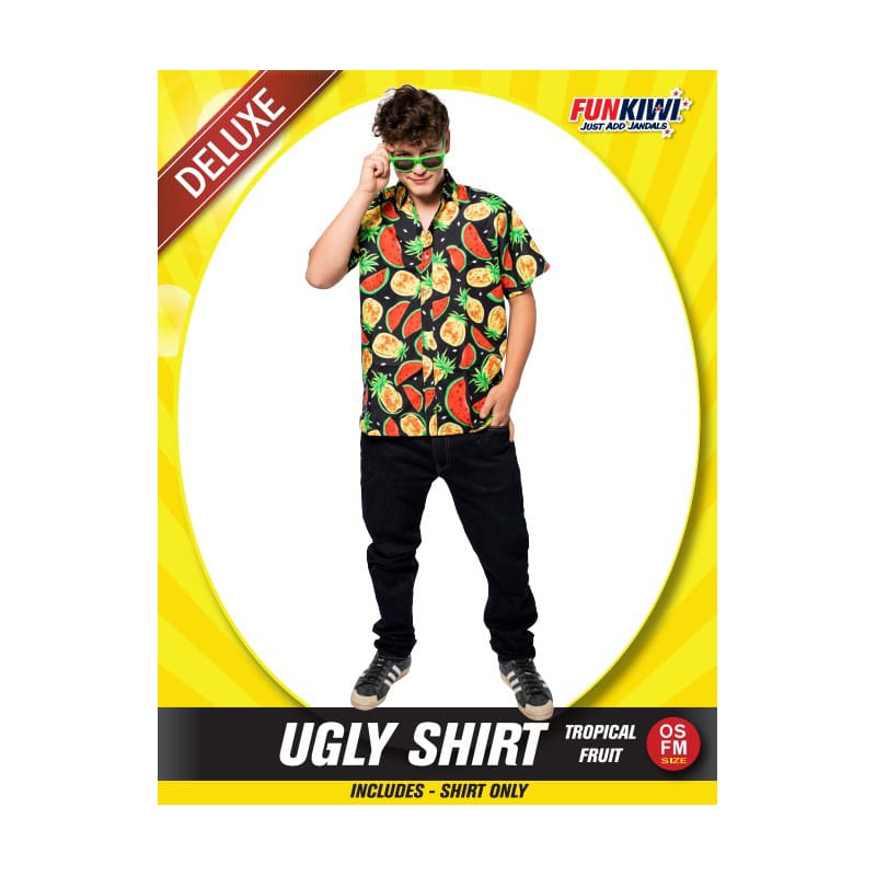Costume Adult Ugly Shirt Tropical Fruit