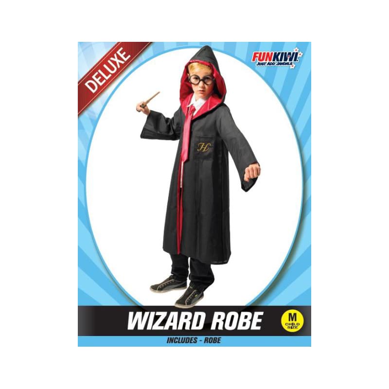 Costume Child Wizard Robe Red Trim