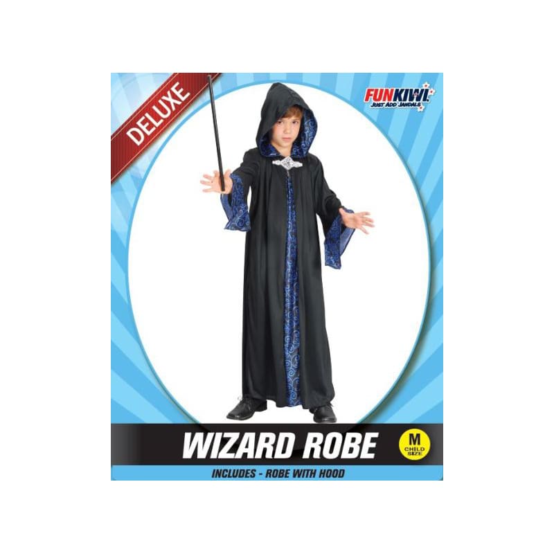 Costume Child Wizard Robe Blue Trim