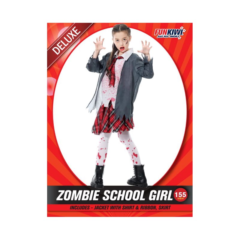 Costume Child Zombie School Girl 155