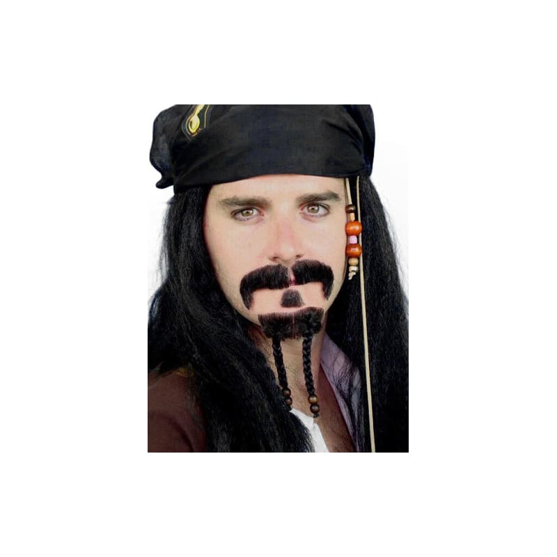 Moustache Pirate Mo & Beard Set