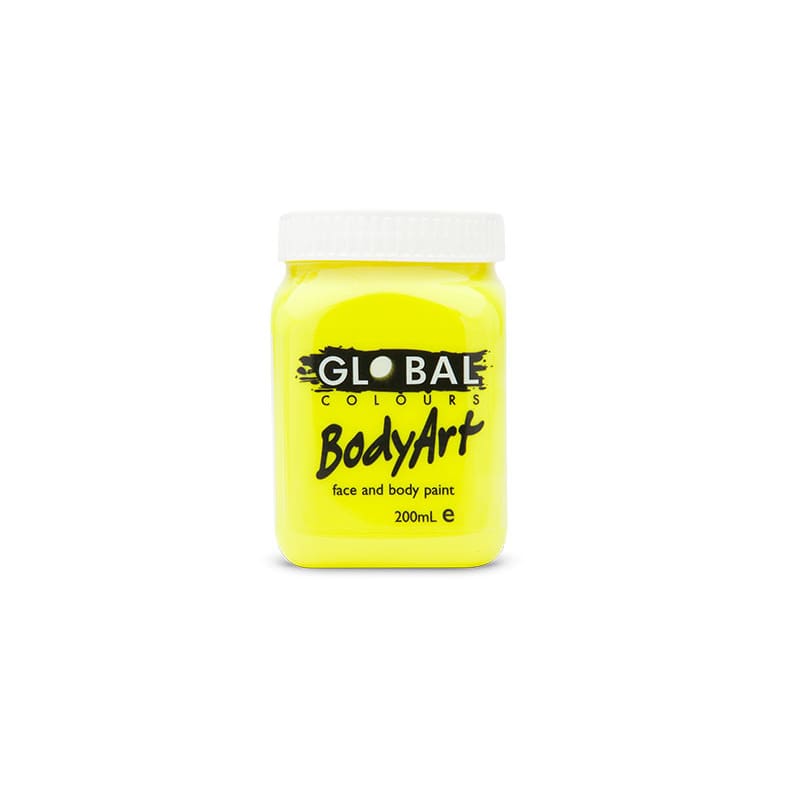 Face Paint 200ml Fluro Yellow Global