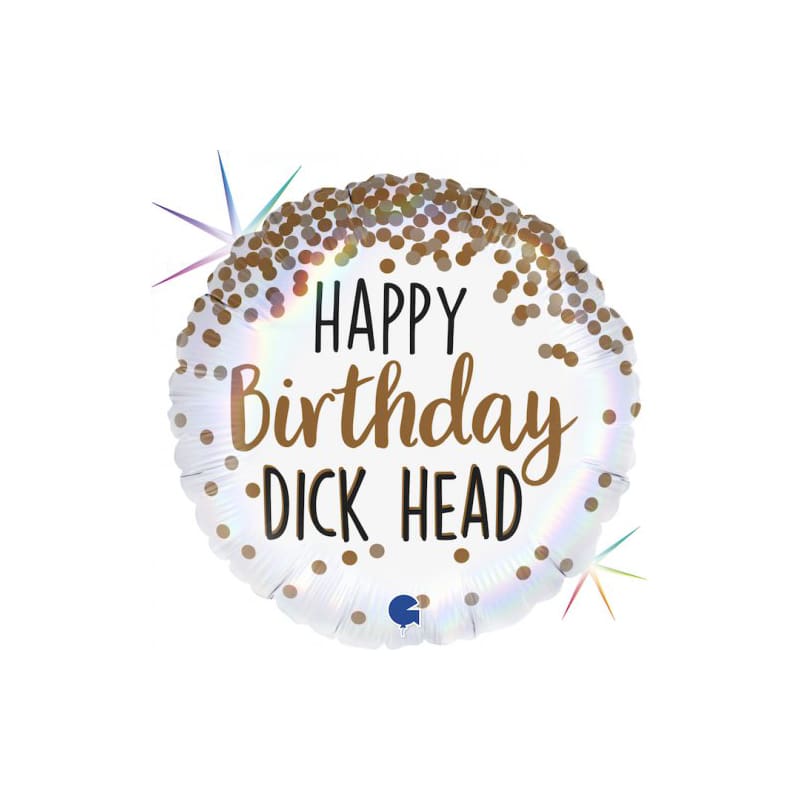 Foil 45cm Birthday Dick Head Rose Gold