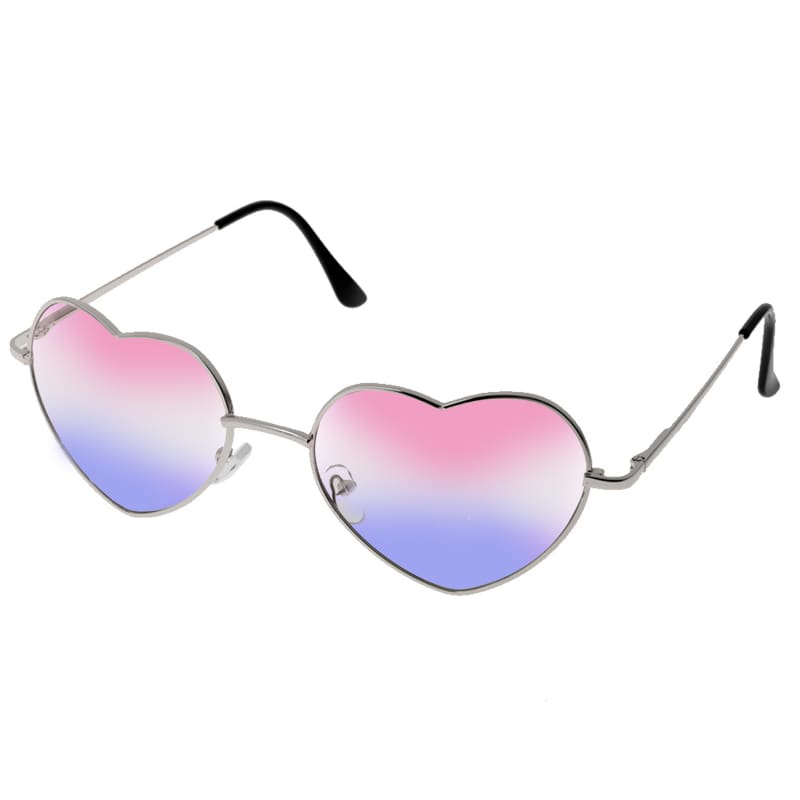 Glasses Heart Shape Pink Purple Glaze