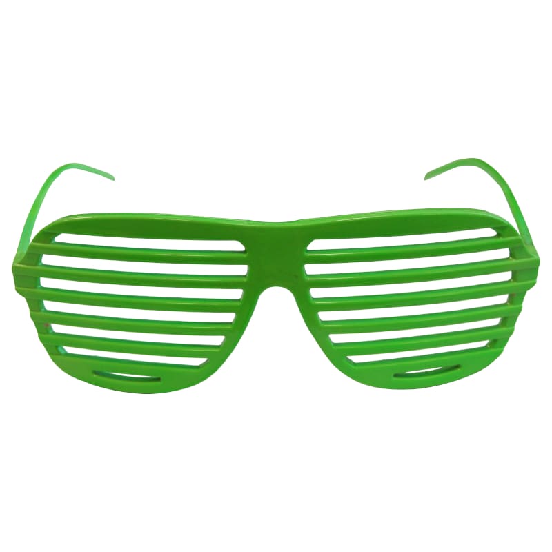 Sunglasses Slotted Neon Green
