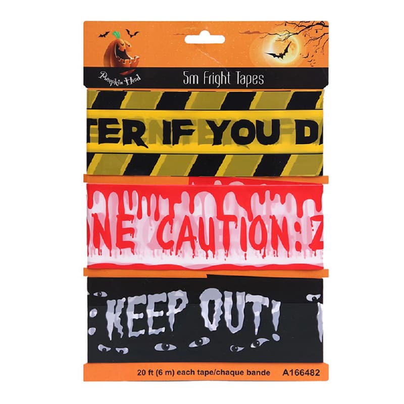 Caution Tape Scary Assorted Pk3