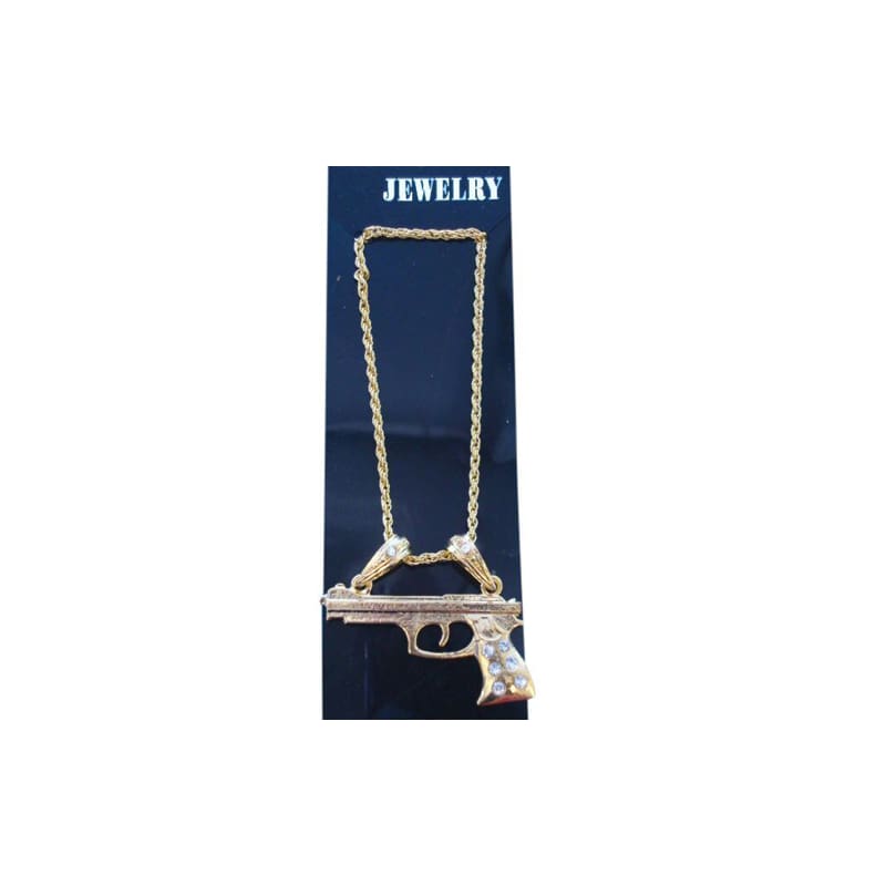 Necklace Chain Gun Gold Metal