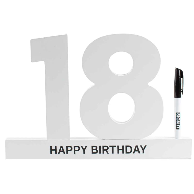 Signature Number 18th White