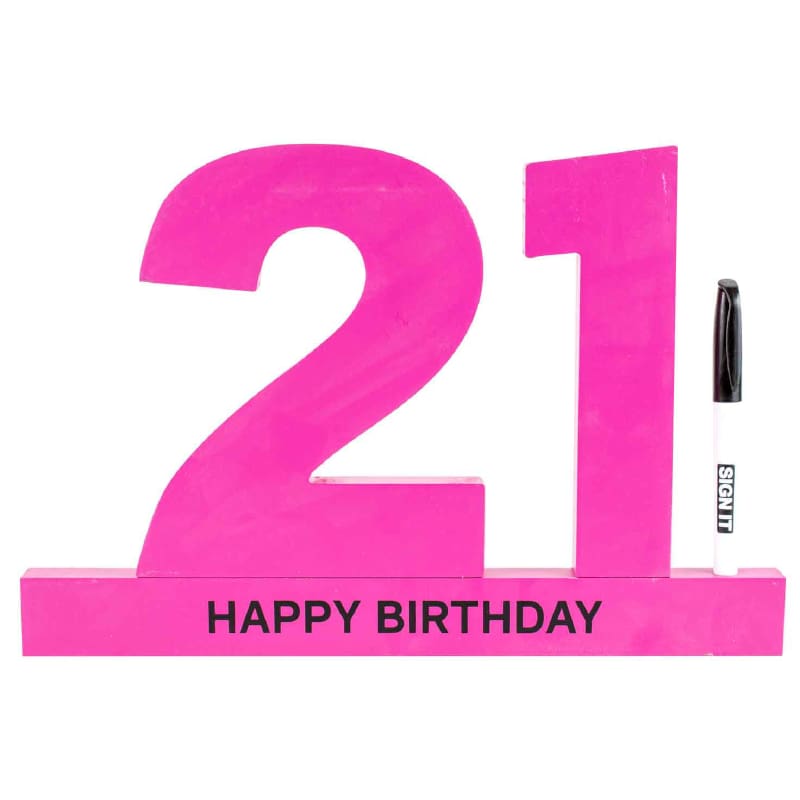 Signature Number 21st Pink NLA