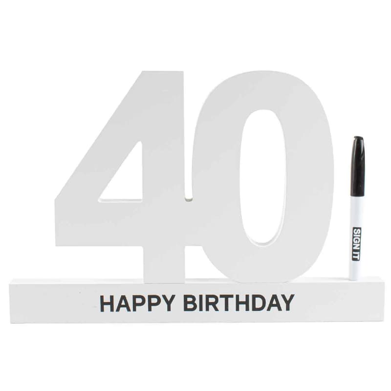 Signature Number 40th White