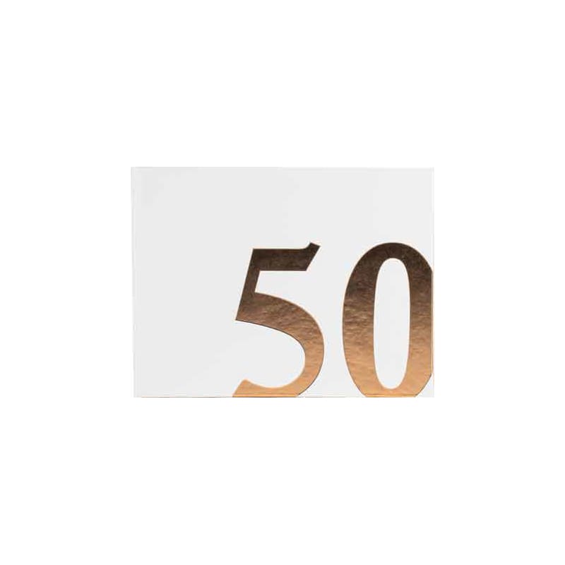 Guest Book 50 White Rose Gold Print