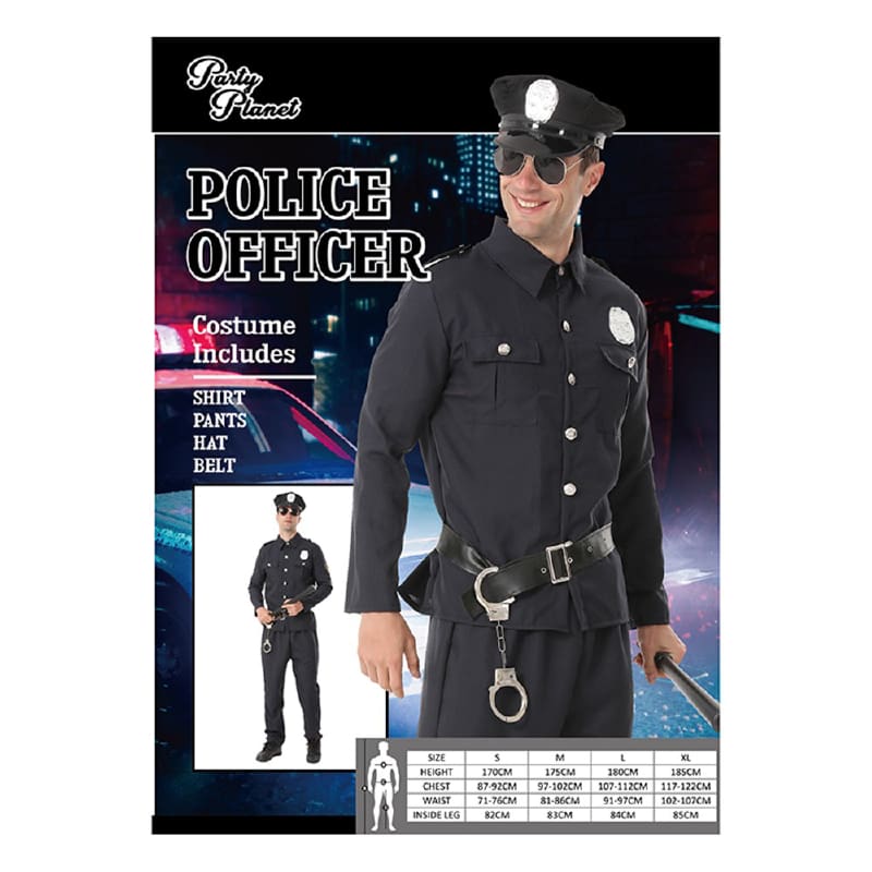 Costume Adult Police Officer Man M
