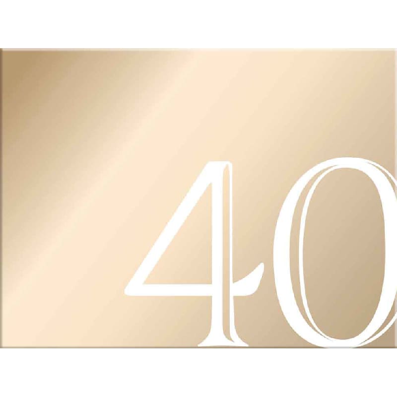 Guest Book 40 Gold White Print