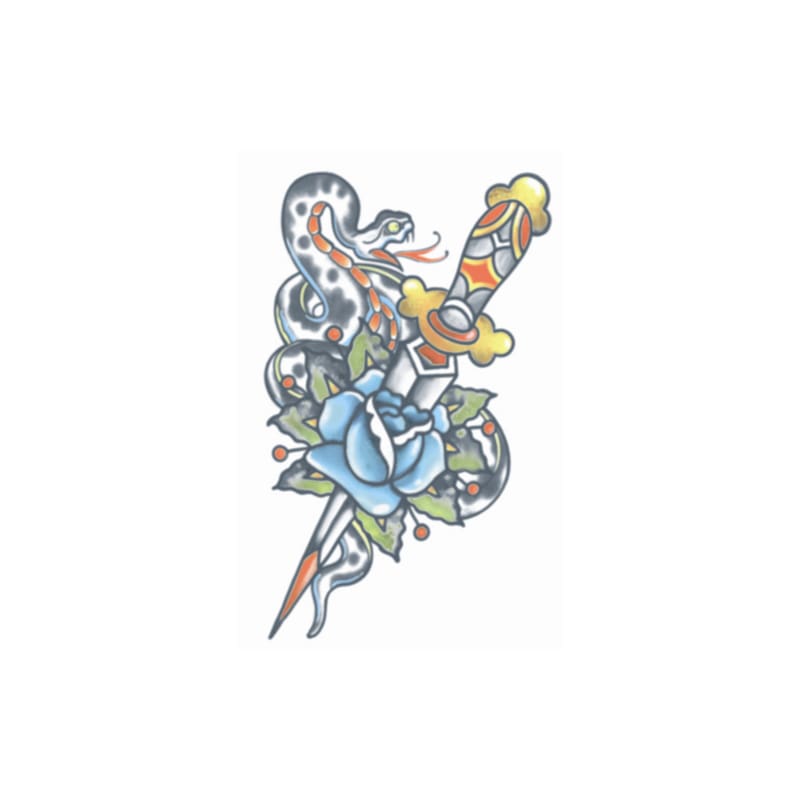 Tattoo Snake & Dagger 1910 Vintage