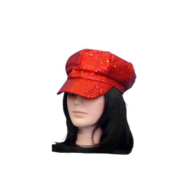 Hat Go Go Cap Red Sequin