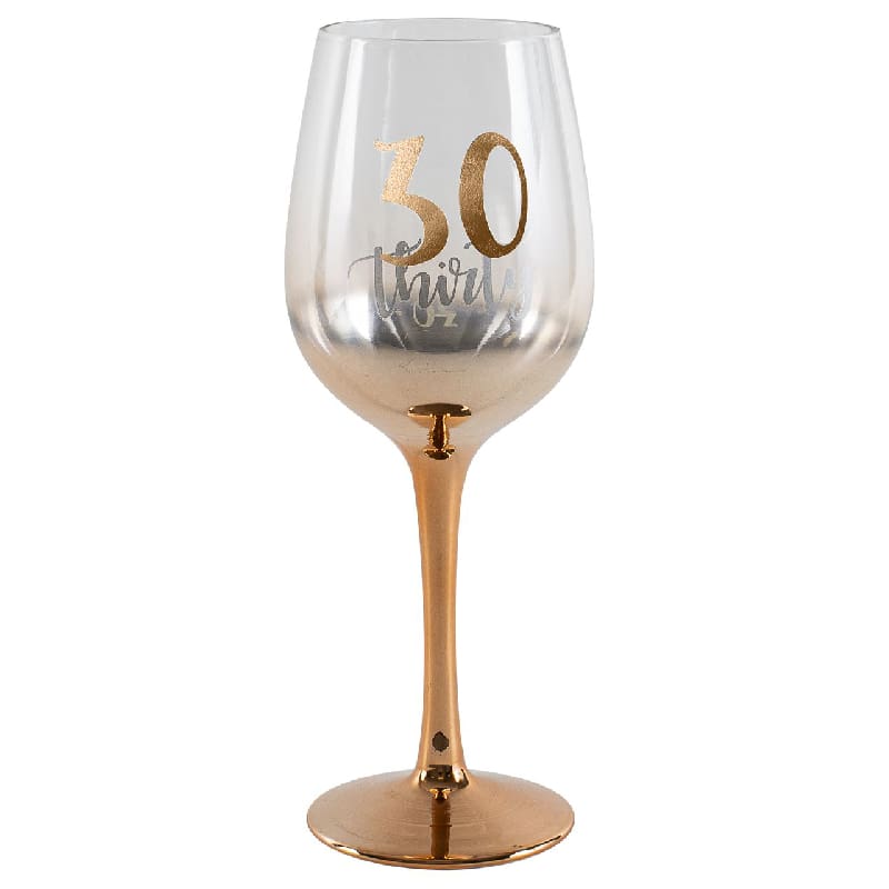 Wine Glass 30 Thirty Ombre Rose Gold