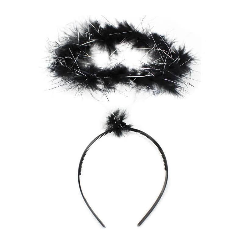 Halo Angel Feather Band Black