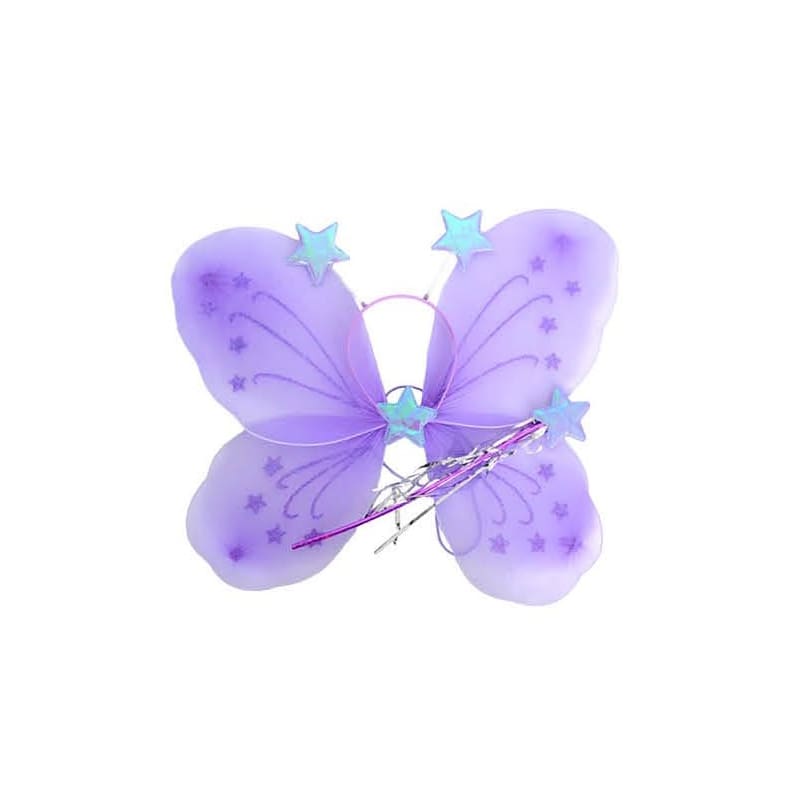 Wings Fairy Purple with Wand Headband