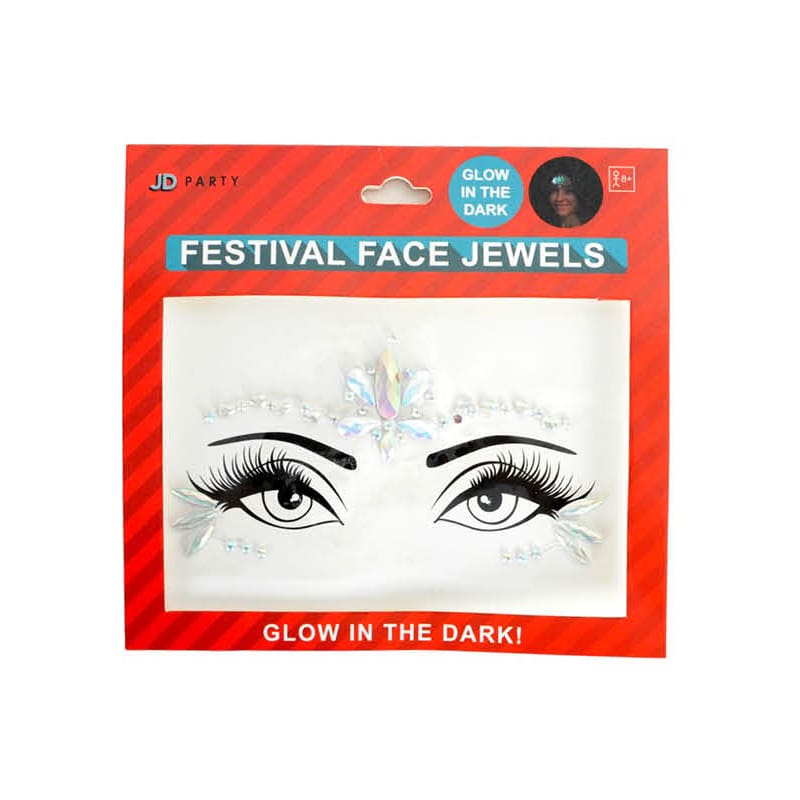 Face Jewels Silver Flower