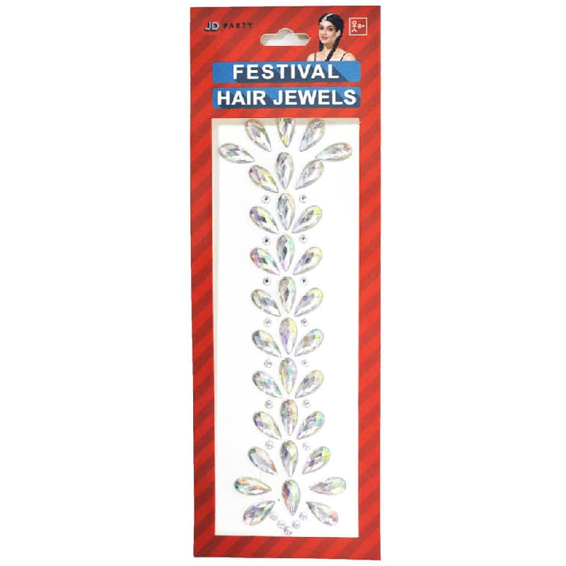 Hair Jewels Festival Vibes Silver Strip
