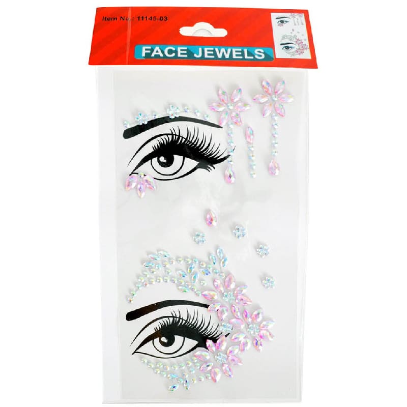 Face Jewels Side Iridescent Pink