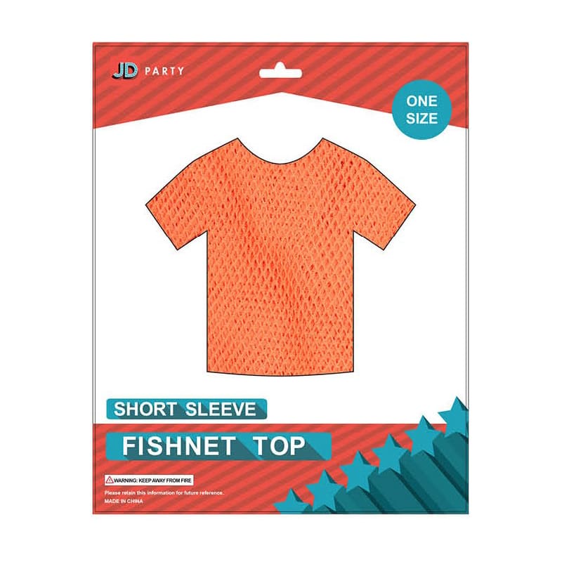 Fishnet Top Neon Orange