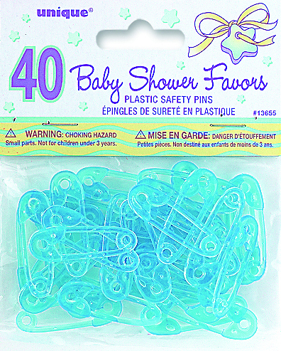 Baby Pins Blue Pk40 DNR