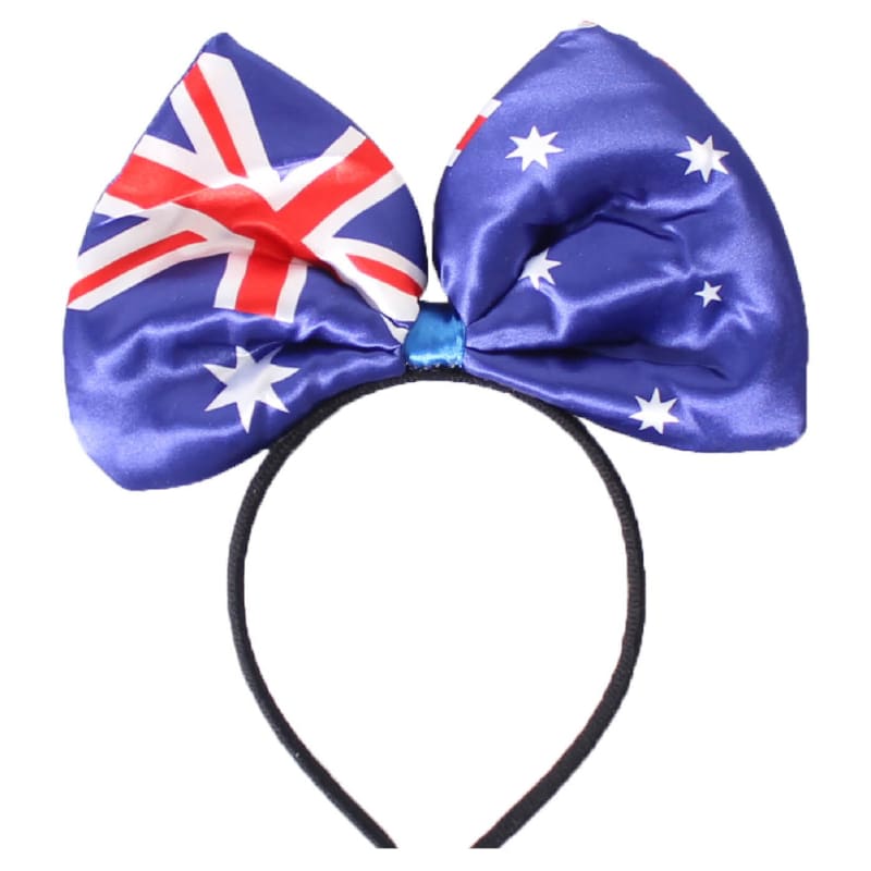 Headband Bow Aussie Flag