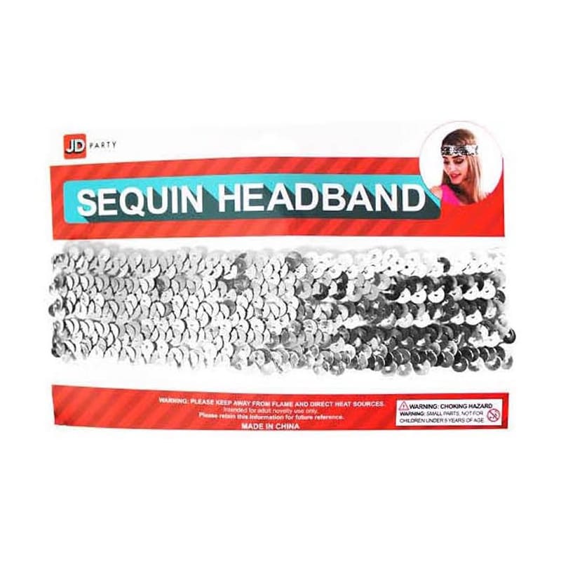 Headband Sequin Silver