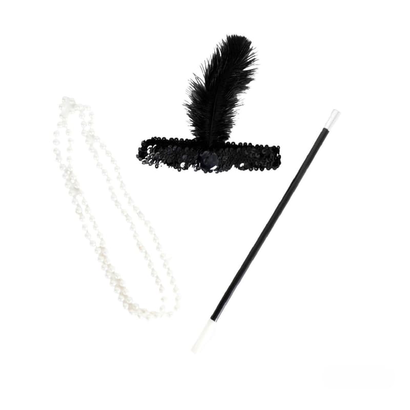 Dress Up Kit Flapper Deluxe Black
