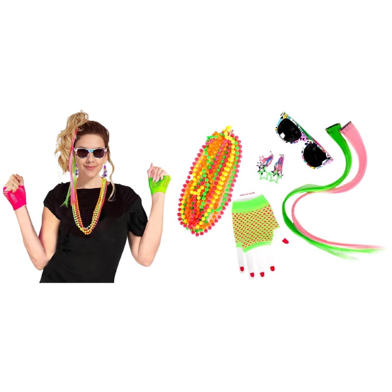 Dress Up Kit 80's Neon Accessories