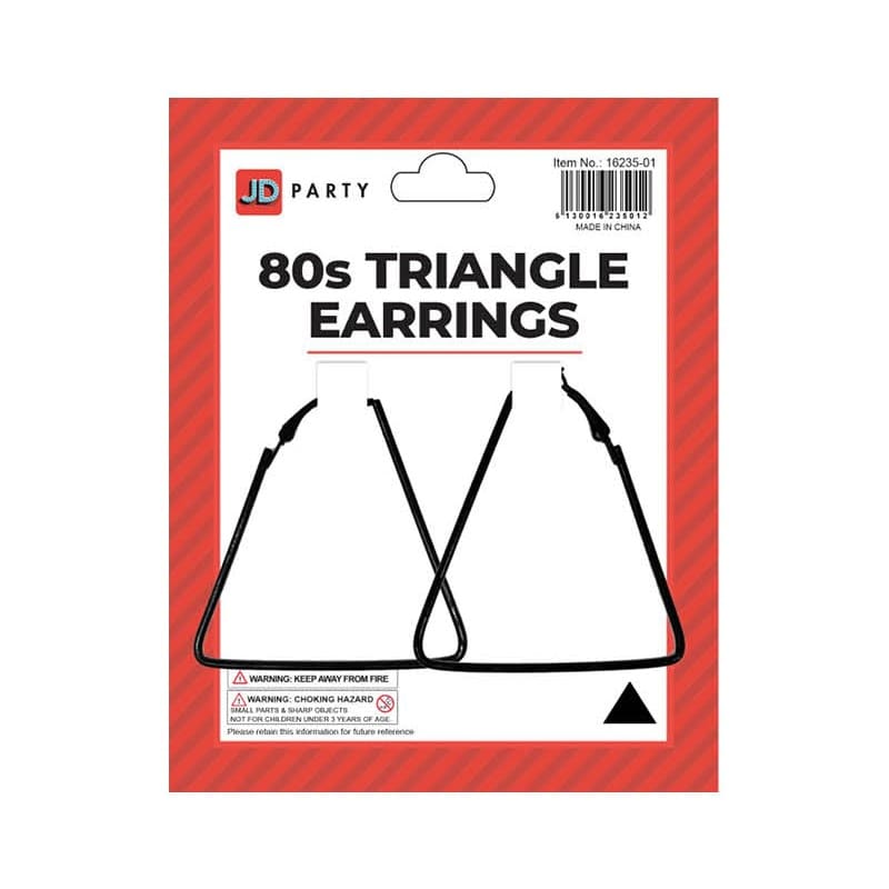 Earrings Triangle Black Pk2