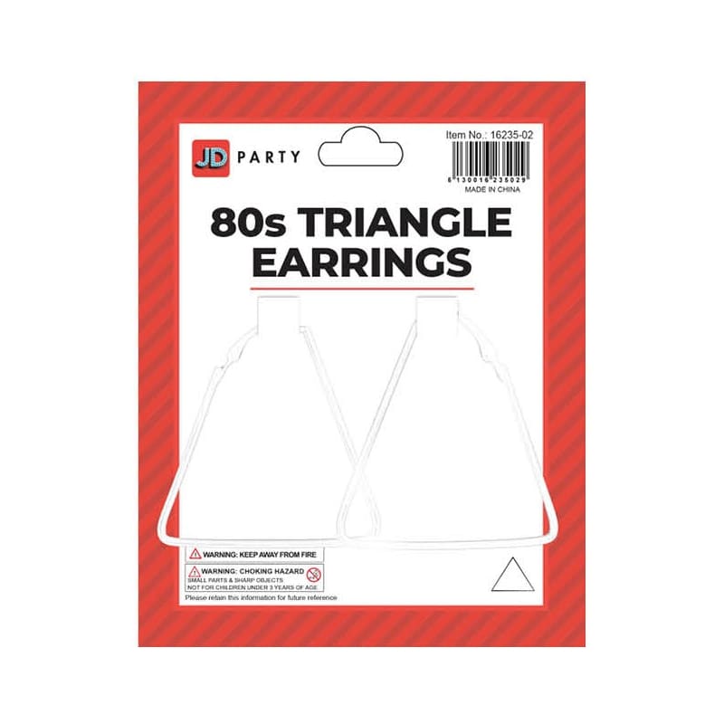 Earrings Triangle White Pk2